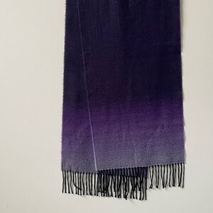 Elegant Purple Ombre 100% Cashmere Scarf
